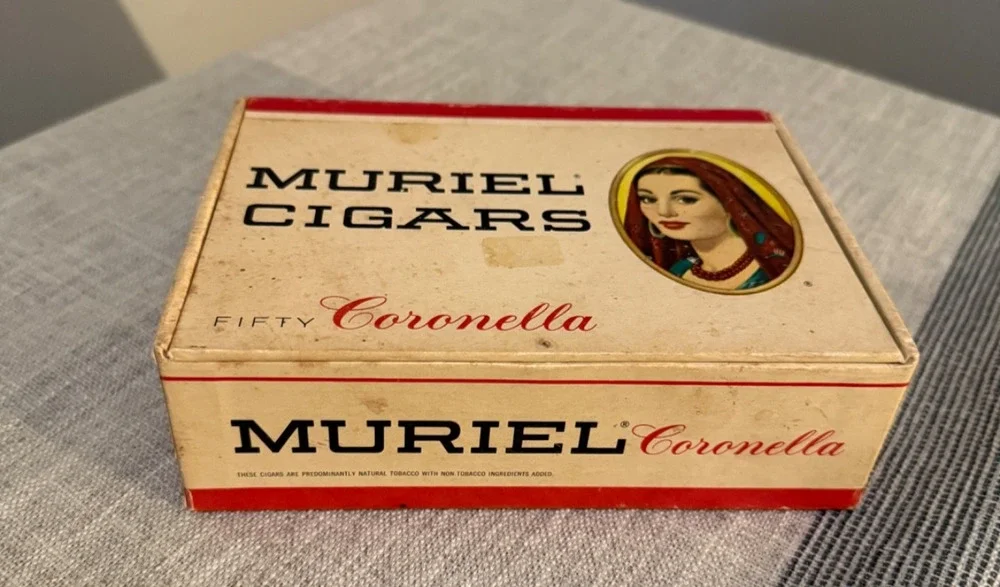 📦 Vintage Muriel Cigars Coronella Box – Empty Cigar Box – Advertising – Tobacci